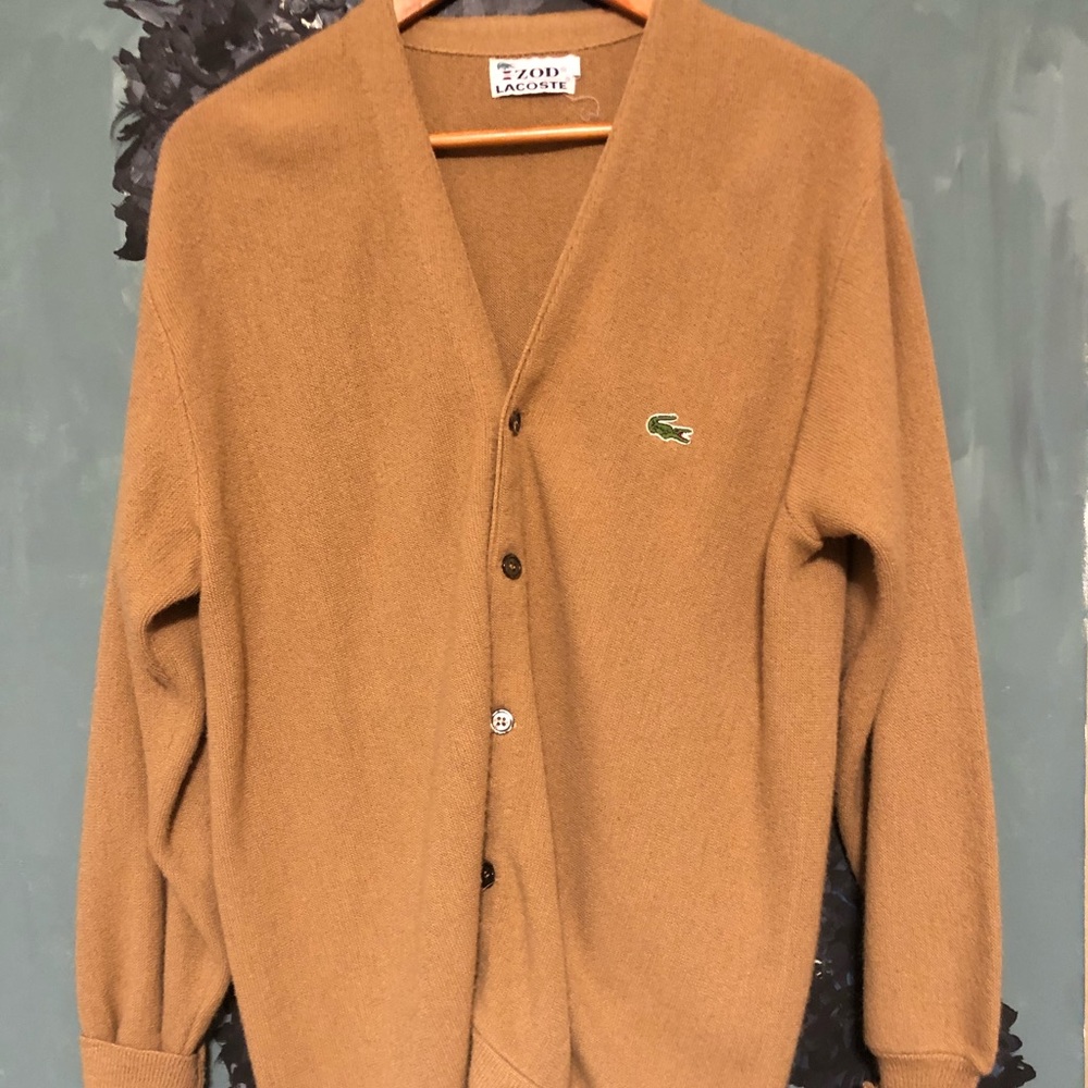 Camel Lacoste cardigan